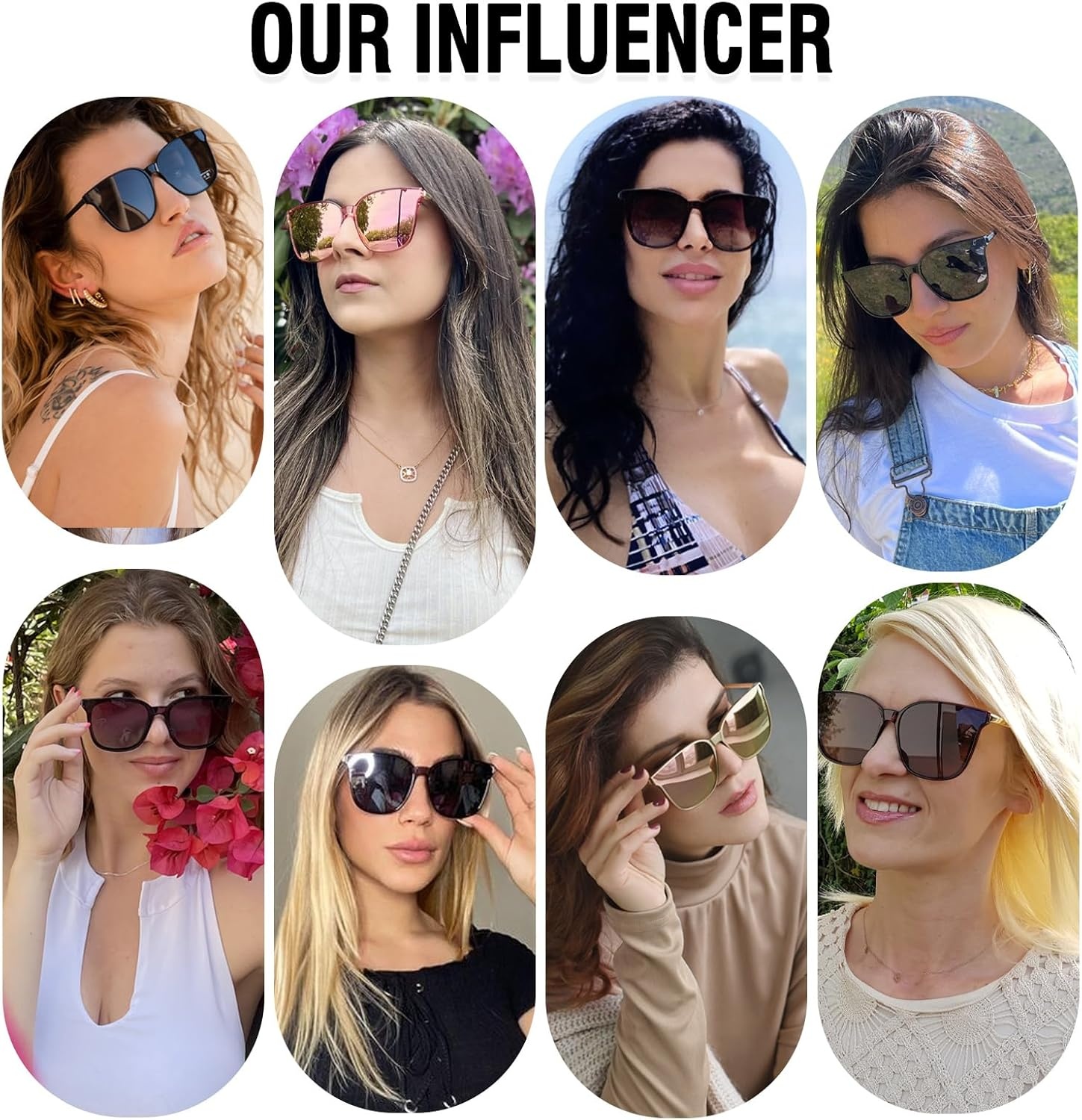 image:imageDUCO Oversized Polarized Sunglasses for Women Trendy Mirrored Shades Retro Square Light Weight UV400 Sun Glasses W01608 Black Frame Colorful Lens