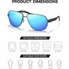 image:imageDUCO Aviator Sunglasses for Men Women Carbon Fiber Polarized Sunglasses Men UV Protection for Driving Golf Fishing 3051Black Frame Blue Lens