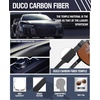 image:imageDUCO Aviator Sunglasses for Men Women Carbon Fiber Polarized Sunglasses Men UV Protection for Driving Golf Fishing 3051Black Frame Brown Lens
