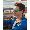 image:imageDUCO Aviator Sunglasses for Men Women Carbon Fiber Polarized Sunglasses Men UV Protection for Driving Golf Fishing 3051Black Frame Green Lens
