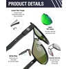 image:imageDUCO Aviator Sunglasses for Men Women Carbon Fiber Polarized Sunglasses Men UV Protection for Driving Golf Fishing 3051Black Frame Green Lens