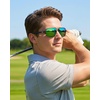 image:imageDUCO Aviator Sunglasses for Men Women Carbon Fiber Polarized Sunglasses Men UV Protection for Driving Golf Fishing 3051Black Frame Green Lens