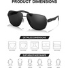 image:imageDUCO Aviator Sunglasses for Men Women Carbon Fiber Polarized Sunglasses Men UV Protection for Driving Golf Fishing 3051Black Frame Grey Lens