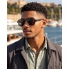 image:imageDUCO Aviator Sunglasses for Men Women Carbon Fiber Polarized Sunglasses Men UV Protection for Driving Golf Fishing 3051Black Frame Grey Lens