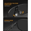 image:imageDUCO Aviator Sunglasses for Men Women Carbon Fiber Polarized Sunglasses Men UV Protection for Driving Golf Fishing 3051Black Frame Grey Lens