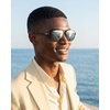 image:imageDUCO Aviator Sunglasses for Men Women Carbon Fiber Polarized Sunglasses Men UV Protection for Driving Golf Fishing 3051Black Frame Mirror Lens