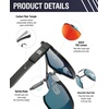 image:imageDUCO Aviator Sunglasses for Men Women Carbon Fiber Polarized Sunglasses Men UV Protection for Driving Golf Fishing 3051Black Frame Red Lens