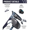 image:imageDUCO Aviator Sunglasses for Men Women Carbon Fiber Polarized Sunglasses Men UV Protection for Driving Golf Fishing 3051Blue Frame Grey Lens