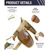 image:imageDUCO Aviator Sunglasses for Men Women Carbon Fiber Polarized Sunglasses Men UV Protection for Driving Golf Fishing 3051Gold Frame Brown Lens