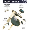image:imageDUCO Aviator Sunglasses for Men Women Carbon Fiber Polarized Sunglasses Men UV Protection for Driving Golf Fishing 3051Gold Frame Green Lens