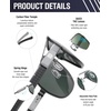 image:imageDUCO Aviator Sunglasses for Men Women Carbon Fiber Polarized Sunglasses Men UV Protection for Driving Golf Fishing 3051Gunmetal Frame Green Lens