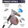 image:imageDUCO Aviator Sunglasses for Men Women Carbon Fiber Polarized Sunglasses Men UV Protection for Driving Golf Fishing 3051Gunmetal Frame Rveo Blue Lens