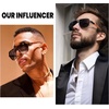 image:imageDUCO Aviator Sunglasses for Men Women Carbon Fiber Polarized Sunglasses Men UV Protection for Driving Golf Fishing 3051Red Temple Grey Lens