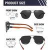 image:imageDUCO Aviator Sunglasses for Men Women Carbon Fiber Polarized Sunglasses Men UV Protection for Driving Golf Fishing 3051Red Temple Grey Lens