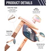 image:imageDUCO Aviator Sunglasses for Men Women Carbon Fiber Polarized Sunglasses Men UV Protection for Driving Golf Fishing 3051Rose Gold Frame Pink Lens