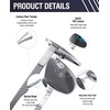 image:imageDUCO Aviator Sunglasses for Men Women Carbon Fiber Polarized Sunglasses Men UV Protection for Driving Golf Fishing 3051Silver Frame Grey Lens