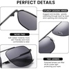 image:imageDUCO Aviator Sunglasses for Mens Womens Polarized Retro Sun Glasses Metal Frame for Driving Fishing 100 UV Protection 3035KBlack Frame Grey Len