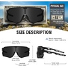 image:imageDUCO Baseball Sunglasses for Men Polarized Cycling Goggles DC0035  UV400 Protection Sports Glasses Impactresistant Running Shades Flexible for Softball Fishing DrivingBlackgreyrevo Black