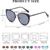 image:imageDUCO Cat Eye Sunglasses for Women Retro Polarized Womens Sun Glasses 90s Vintage Shades UV Protection DC1222Black Frame Grey Lens