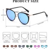 image:imageDUCO Cat Eye Sunglasses for Women Retro Polarized Womens Sun Glasses 90s Vintage Shades UV Protection DC1222Black Frame Revo Blue Lens
