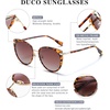 image:imageDUCO Cat Eye Sunglasses for Women Retro Polarized Womens Sun Glasses 90s Vintage Shades UV Protection DC1222Tortoise Frame Brown Lens