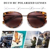 image:imageDUCO Cat Eye Sunglasses for Women Retro Polarized Womens Sun Glasses 90s Vintage Shades UV Protection DC1222Tortoise Frame Brown Lens
