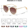 image:imageDUCO Cat Eye Sunglasses for Women Retro Polarized Womens Sun Glasses 90s Vintage Shades UV Protection DC1222Transparent Brown Frame Brown Lens