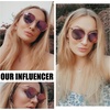 image:imageDUCO Cat Eye Sunglasses for Women Retro Polarized Womens Sun Glasses 90s Vintage Shades UV Protection DC1222Transparent Brown Frame Brown Lens