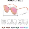 image:imageDUCO Cat Eye Sunglasses for Women Retro Polarized Womens Sun Glasses 90s Vintage Shades UV Protection DC1222Transparent Pink Frame Pink Lens