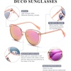 image:imageDUCO Cat Eye Sunglasses for Women Retro Polarized Womens Sun Glasses 90s Vintage Shades UV Protection DC1222Transparent Pink Frame Pink Lens