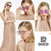 image:imageDUCO Cat Eye Sunglasses for Women Retro Polarized Womens Sun Glasses 90s Vintage Shades UV Protection DC1222Transparent Pink Frame Pink Lens