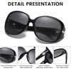 image:imageDUCO Classic Sunglasses for Women polarized womens sunglasses 100 UV Protection Shades 6214Black Frame Gray Lens