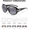 image:imageDUCO Classic Sunglasses for Women polarized womens sunglasses 100 UV Protection Shades 6214Black Frame Gray Lens