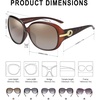 image:imageDUCO Classic Sunglasses for Women polarized womens sunglasses 100 UV Protection Shades 6214Brown Frame Brown Lens
