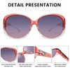 image:imageDUCO Classic Sunglasses for Women polarized womens sunglasses 100 UV Protection Shades 6214Gradient Red Frame Purple Lens