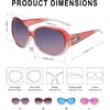 image:imageDUCO Classic Sunglasses for Women polarized womens sunglasses 100 UV Protection Shades 6214Gradient Red Frame Purple Lens