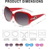 image:imageDUCO Classic Sunglasses for Women polarized womens sunglasses 100 UV Protection Shades 6214Gradient Wine Red Frame Grey Lens