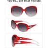 image:imageDUCO Classic Sunglasses for Women polarized womens sunglasses 100 UV Protection Shades 6214Gradient Wine Red Frame Grey Lens