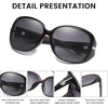 image:imageDUCO Classic Sunglasses for Women polarized womens sunglasses 100 UV Protection Shades 6214Purple Frame Gray Lens