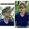image:imageDUCO Kids Youth Baseball Sunglasses for Boys Girls Age 816 Polarized UV400 Protection Sports Cycling Glasses DK26802blue Colorful Frame Black Temple Revo Orange Lens