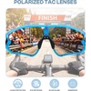 image:imageDUCO Kids Youth Baseball Sunglasses for Boys Girls Age 816 Polarized UV400 Protection Sports Cycling Glasses DK26802blue Colorful Frame Black Temple Revo Orange Lens