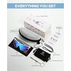 image:imageDUCO Kids Youth Baseball Sunglasses for Boys Girls Age 816 Polarized UV400 Protection Sports Cycling Glasses DK26803white Red Blue Dot Frame Revo Blue Lens