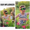 image:imageDUCO Kids Youth Baseball Sunglasses for Boys Girls Age 816 Polarized UV400 Protection Sports Cycling Glasses DK26804black Frame Green Temple Colorful Lens