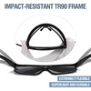 image:imageDUCO Kids Youth Baseball Sunglasses for Boys Girls Age 816 Polarized UV400 Protection Sports Cycling Glasses DK26805black Painting Frame Revo Blue Lens