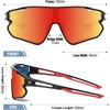 image:imageDUCO Kids Youth Baseball Sunglasses for Boys Girls Age 816 Polarized UV400 Protection Sports Cycling Glasses DK26806black Frame Red Temple Revo Orange Lens