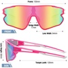image:imageDUCO Kids Youth Baseball Sunglasses for Boys Girls Age 816 Polarized UV400 Protection Sports Cycling Glasses DK26807pink Frame White Temple Colorful Lens