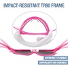 image:imageDUCO Kids Youth Baseball Sunglasses for Boys Girls Age 816 Polarized UV400 Protection Sports Cycling Glasses DK26807pink Frame White Temple Colorful Lens