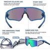 image:imageDUCO Kids Youth Baseball Sunglasses for Boys Girls Age 816 Polarized UV400 Protection Sports Cycling Glasses DK26808navy Blue Frame Black Temple Revo Green Lens