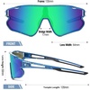 image:imageDUCO Kids Youth Baseball Sunglasses for Boys Girls Age 816 Polarized UV400 Protection Sports Cycling Glasses DK26808navy Blue Frame Black Temple Revo Green Lens