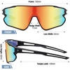 image:imageDUCO Kids Youth Baseball Sunglasses for Boys Girls Age 816 Polarized UV400 Protection Sports Cycling Glasses DK26809black Frame Black Temple Revo Orange Lens